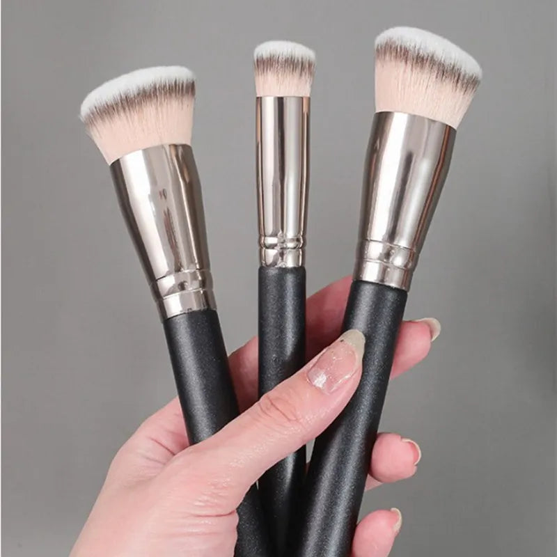 170/270 Face Cosmetic Brush Foundation Powder Makeup Brush Flat Top Concealer Powder Female Make Up Brushes Black Beauty Tool