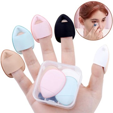 5/10Pcs Mini Finger Puff Foundation Small Air Cushion Powder Sponge Face Concealer BB Cream Cosmetic Applicator Makeup Tools