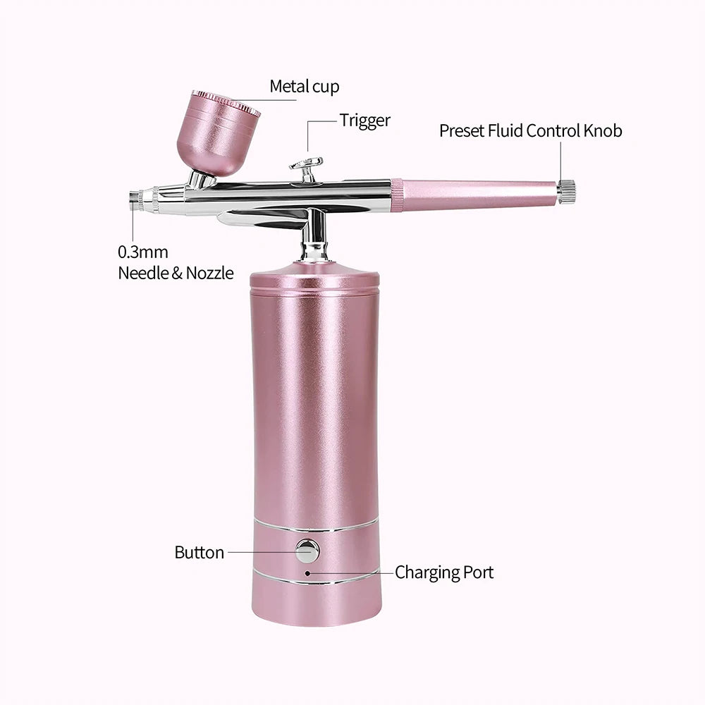 Airbrush-Kit Rechargeable Cordless Airbrush Compressor Auto Handheld Portable Wireless Air Brush for Art Makeup Model Painting