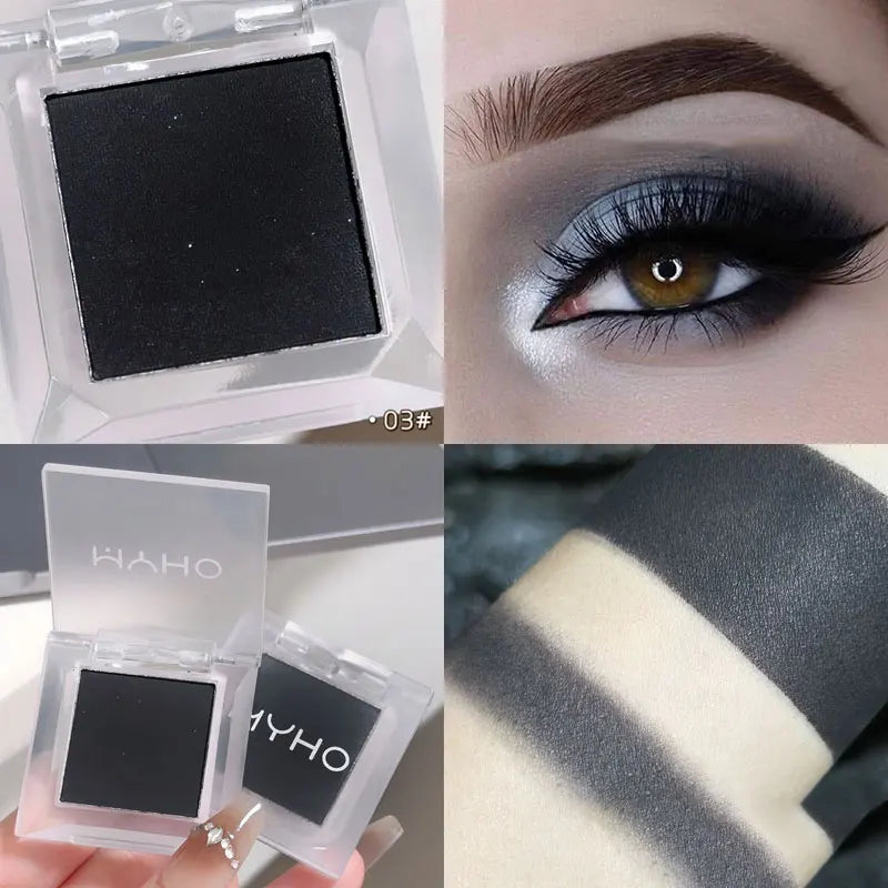 1PcsMonochrome matte highlight smoked eye shadow plate powder is delicate and durable, naturally brightening dopamine eye shadow