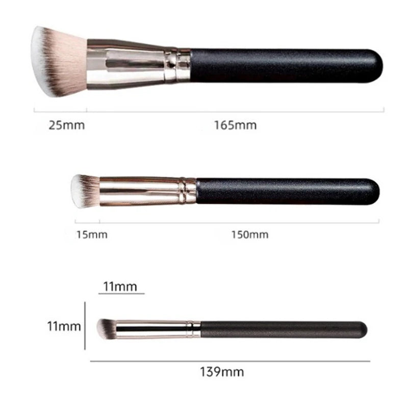 170/270 Face Cosmetic Brush Foundation Powder Makeup Brush Flat Top Concealer Powder Female Make Up Brushes Black Beauty Tool